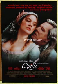 1p279 QUILLS one-sheet movie poster '00 Geoffrey Rush, Kate Winslet, Joaquin Phoenix, Michael Caine