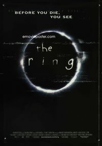 1p291 RING DS one-sheet movie poster '02 Ringu, Gore Verbinski, Naomi Watts