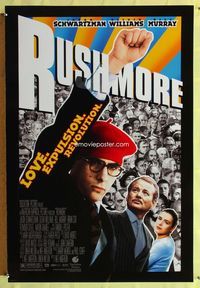 1p303 RUSHMORE DS one-sheet movie poster '98 Wes Anderson, Jason Schwartzman, Bill Murray