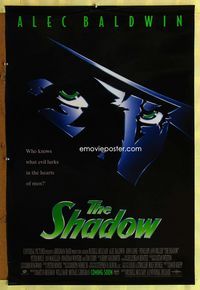 1p315 SHADOW advance one-sheet poster '94 Alec Baldwin knows what evil lurks in the hearts of men!