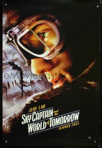 1p333 SKY CAPTAIN & THE WORLD OF TOMORROW DS teaser Law style 1sheet '04 Jude Law, Gwyneth Paltrow