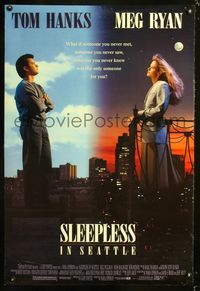 1p335 SLEEPLESS IN SEATTLE DS one-sheet movie poster '93 Tom Hanks, Meg Ryan, Bill Pullman