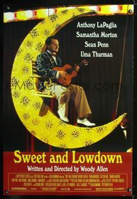 1p365 SWEET & LOWDOWN DS one-sheet movie poster '99 Sean Penn, Woody Allen