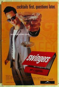 1p366 SWINGERS one-sheet poster '96 partying Vince Vaughn, Doug Liman, Jon Favreau, Ron Livingston