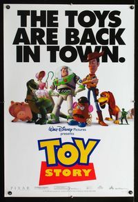 1p388 TOY STORY DS one-sheet movie poster '95 Disney & Pixar CG cartoon, Woody & Buzz Lightyear!