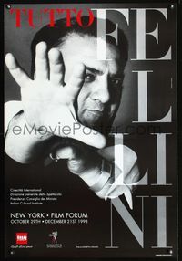 1p394 TUTTO FELLINI one-sheet movie poster '93 Federico Fellini Film Festival!