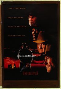 1p400 UNFORGIVEN DS one-sheet '92 Clint Eastwood, Gene Hackman, Morgan Freeman, Richard Harris