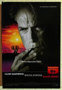 1p418 WHITE HUNTER, BLACK HEART DS one-sheet movie poster '90 Clint Eastwood as John Huston!