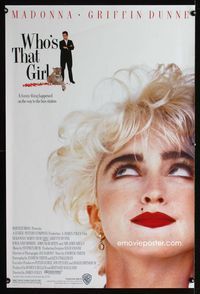 1p419 WHO'S THAT GIRL one-sheet poster '87 young rebellious Madonna, Griffin Dunne, Haviland Morris