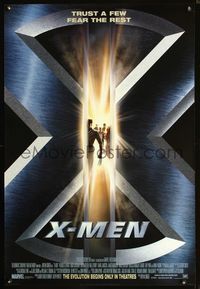 1p428 X-MEN DS advance int'l B 1sheet '00 Patrick Stewart, Hugh Jackman, Bryan Singer, Marvel Comics