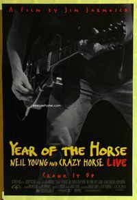 1p432 YEAR OF THE HORSE one-sheet poster '97 Neil Young, Jim Jarmusch, rock & roll, crank it up!