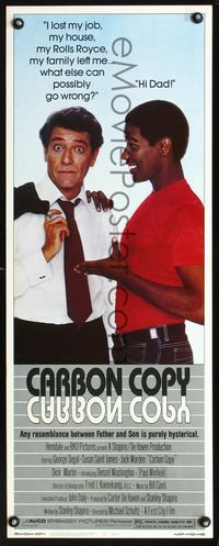 1q097 CARBON COPY insert movie poster '81 George Segal is Denzel Washington's dad?