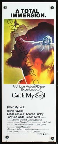 1q101 CATCH MY SOUL insert movie poster '74 folk rocker Richie Havens, a total immersion!