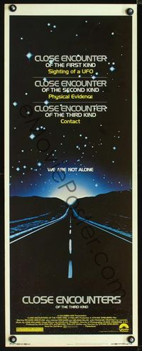 1q112 CLOSE ENCOUNTERS OF THE THIRD KIND insert movie poster '77 Steven Spielberg sci-fi classic!