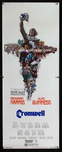 1q128 CROMWELL insert movie poster '70 art of Richard Harris & Alec Guinness by Howard Terpning!