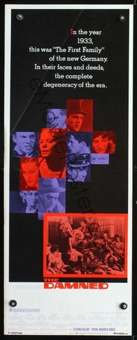 1q134 DAMNED insert movie poster '70 Luchino Visconti's La caduta degli dei, Dirk Bogarde