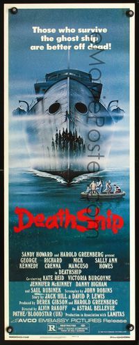 1q143 DEATH SHIP insert '80 those who survive are better off dead, cool haunted ocean liner art!