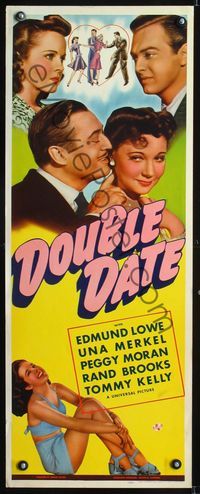 1q159 DOUBLE DATE insert movie poster '41 Edmund Lowe, Una Merkel, Peggy Moran