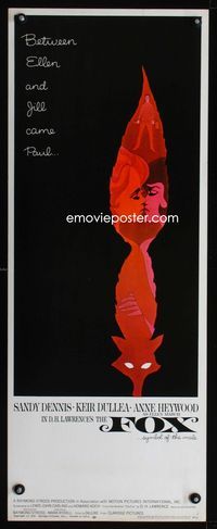 1q219 FOX insert movie poster '68 Sandy Dennis, Kier Dullea, Anne Heywood, cool romantic art!