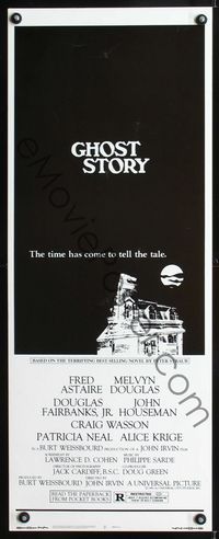 1q242 GHOST STORY insert movie poster '81 cool haunted house artwork!