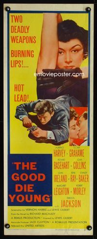 1q263 GOOD DIE YOUNG insert '54 sexy Gloria Grahame has 2 deadly weapons, burning lips & hot lead!