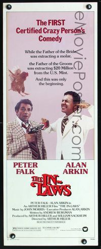 1q351 IN-LAWS insert movie poster '79 classic Peter Falk & Alan Arkin screwball comedy!