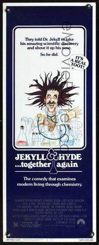1q363 JEKYLL & HYDE TOGETHER AGAIN insert '82 they told him to shove his new discovery up his nose!