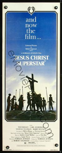 1q365 JESUS CHRIST SUPERSTAR insert movie poster '73 Andrew Lloyd Webber religious musical!