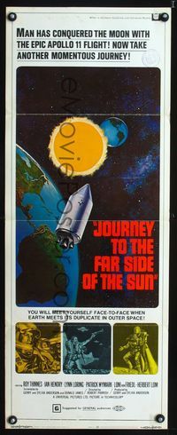 1q375 JOURNEY TO THE FAR SIDE OF THE SUN insert '69 when Earth meets its duplicate in outer space!
