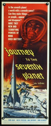1q376 JOURNEY TO THE SEVENTH PLANET insert '61 they have terryfing powers of mind over matter!