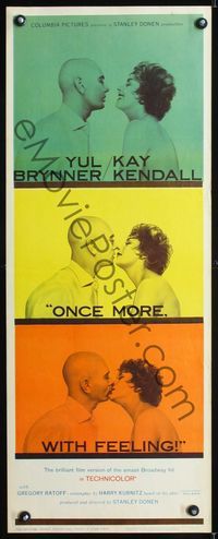 1q458 ONCE MORE WITH FEELING insert '60 three romantic kiss close ups of Yul Brynner & Kay Kendall!
