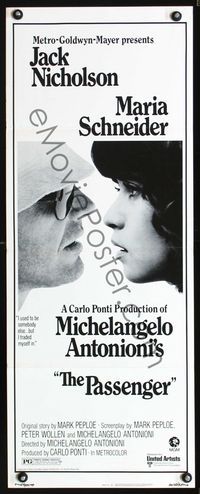 1q472 PASSENGER insert movie poster '75 Jack Nicholson, Maria Schneider, Michelangelo Antonioni