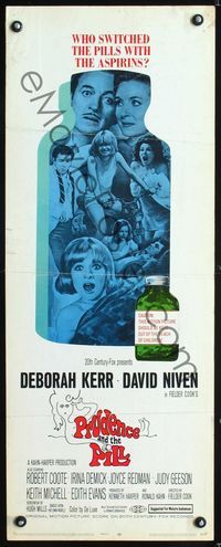1q489 PRUDENCE & THE PILL insert movie poster '68 Deborah Kerr, David Niven, birth control comedy!