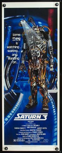1q522 SATURN 3 insert movie poster '80 really cool full-length killer robot image!