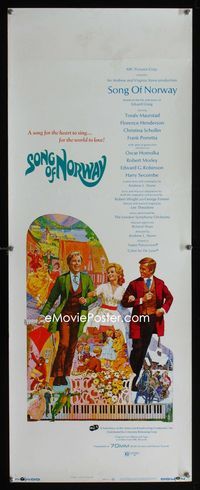 1q544 SONG OF NORWAY insert movie poster '70 musical biography, Howard Terpning artwork!