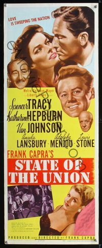 1q555 STATE OF THE UNION insert '48 Spencer Tracy, Katharine Hepburn, Angela Lansbury, Frank Capra