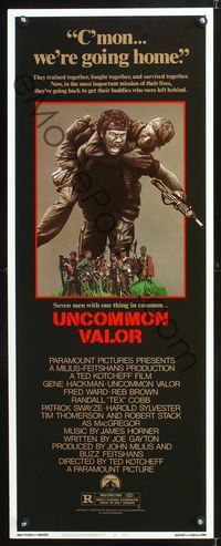 1q606 UNCOMMON VALOR insert movie poster '83 Randall Tex Cobb, Vietnam War!