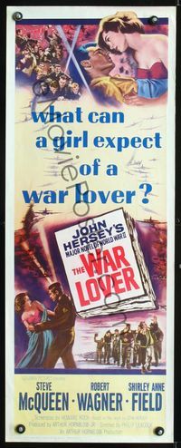 1q622 WAR LOVER insert movie poster '62 Steve McQueen, Robert Wagner, Shirley Anne Field