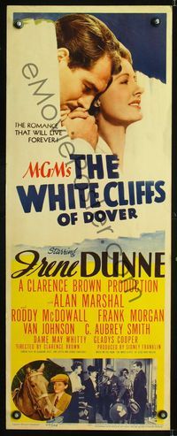 1q635 WHITE CLIFFS OF DOVER insert movie poster '44 Irene Dunne, Roddy McDowall, Frank Morgan