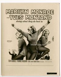 1r075 LET'S MAKE LOVE 8x10 movie still '60 three great images of sexiest Marilyn Monroe from ad!