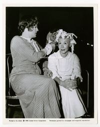 1r111 SOME LIKE IT HOT candid 8x10 '59 Tony Curtis in drag helps actress fix hair between scenes!