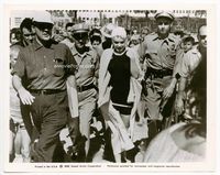 1r099 SOME LIKE IT HOT candid 8x10 '59 Marilyn Monroe being escorted to beach scene by armed police!