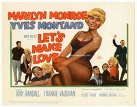 1r039 LET'S MAKE LOVE title lobby card '60 best close up image of Marilyn Monroe in sexiest outfit!