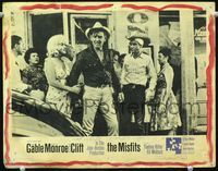 1r057 MISFITS LC #2 '61 sexy Marilyn Monroe holds Clark Gable's hand, Montgomery Clift bandaged!
