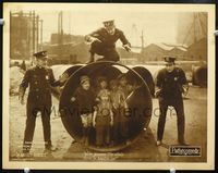 1r001 QUIET STREET LC '22 five Our Gang kids and Sunshine Sammy hide from cops in steel pipe!