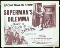 1r014 SUPERMAN Chap 11 TC '48 great image of Kirk Alyn in costume ripping door off bank safe!