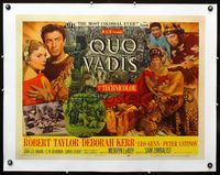 1s025 QUO VADIS linen half-sheet '51 Robert Taylor, Deborah Kerr & Peter Ustinov in Ancient Rome!
