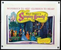 1s027 SLEEPING BEAUTY linen half-sheet poster '59 Walt Disney cartoon fairy tale fantasy classic!