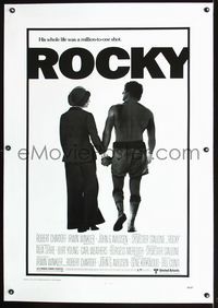 1s331 ROCKY linen one-sheet movie poster '77 Sylvester Stallone, Talia Shire, boxing classic!