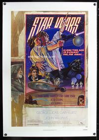 1s365 STAR WARS linen NSS style D 1sheet 1978 George Lucas classic, circus poster art by Struzan & White!